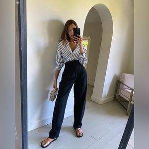Zara Black High Waisted Trousers